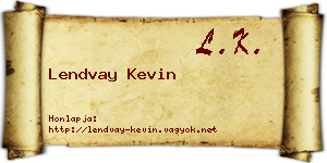 Lendvay Kevin névjegykártya